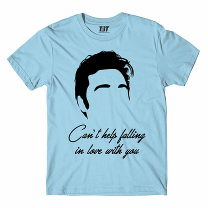 elvis presley can't help falling in love with you t-shirt music band buy online usa united states the banyan tee tbt men women girls boys unisex Ocean Blue