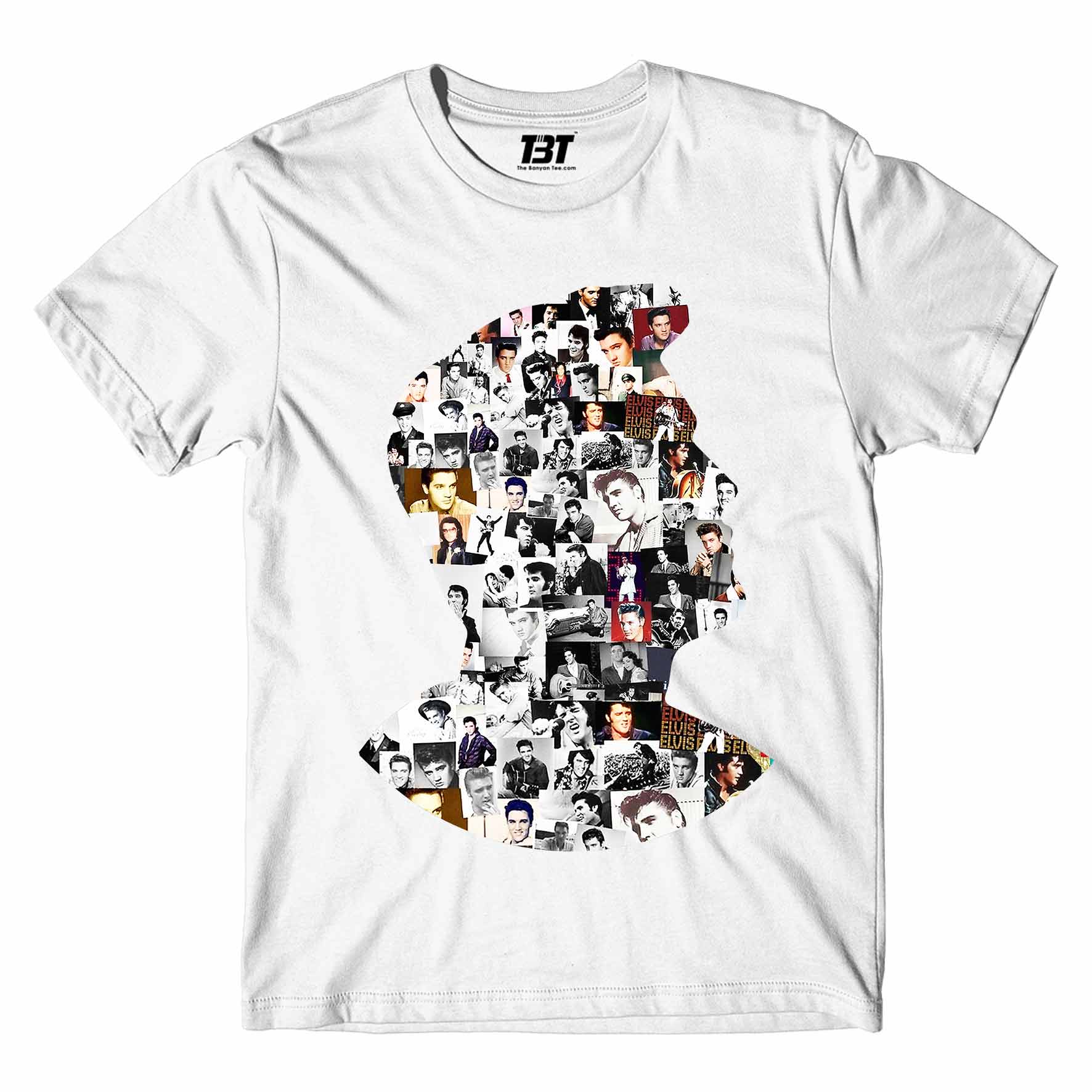 elvis presley rock 'n roll mosaic t-shirt music band buy online usa united states the banyan tee tbt men women girls boys unisex white