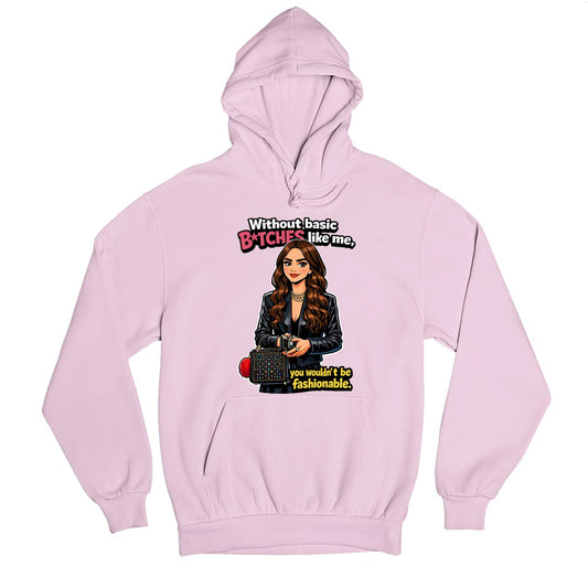 emily in paris fashionable hoodie hooded sweatshirt winterwear tv & movies buy online united states usa the banyan tee tbt men women girls boys unisex baby pink 