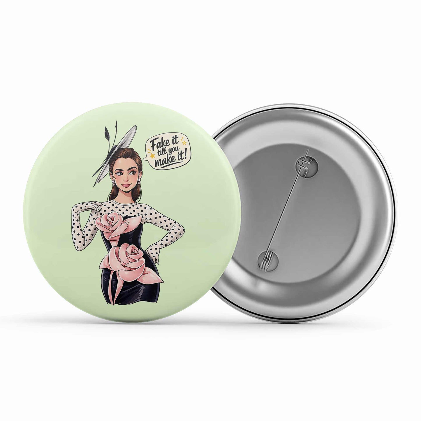 emily in paris fake it till you make it badge pin button tv & movies buy online united states usa the banyan tee tbt men women girls boys unisex  