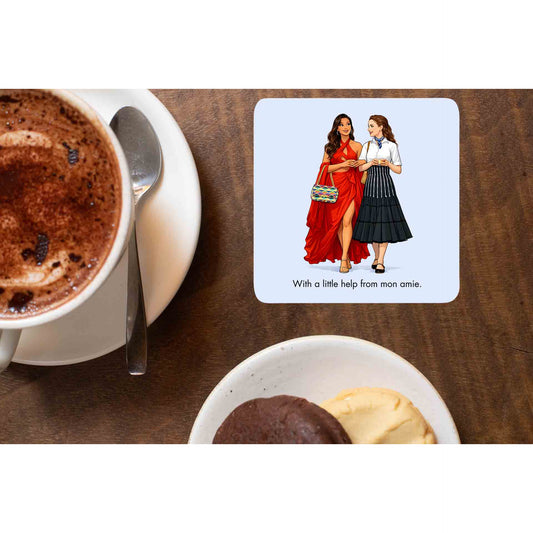 emily in paris mon amie coasters wooden table cups united states usan tv & movies buy online united states usa the banyan tee tbt men women girls boys unisex  