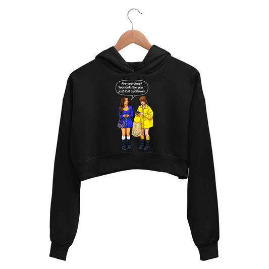 emily in paris lost a follower crop hoodie hooded sweatshirt upper winterwear tv & movies buy online united states usa the banyan tee tbt men women girls boys unisex black 