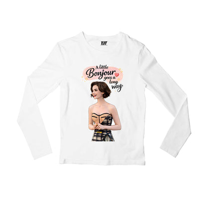 emily in paris a little bonjour full sleeves long sleeves tv & movies buy online united states usa the banyan tee tbt men women girls boys unisex white 