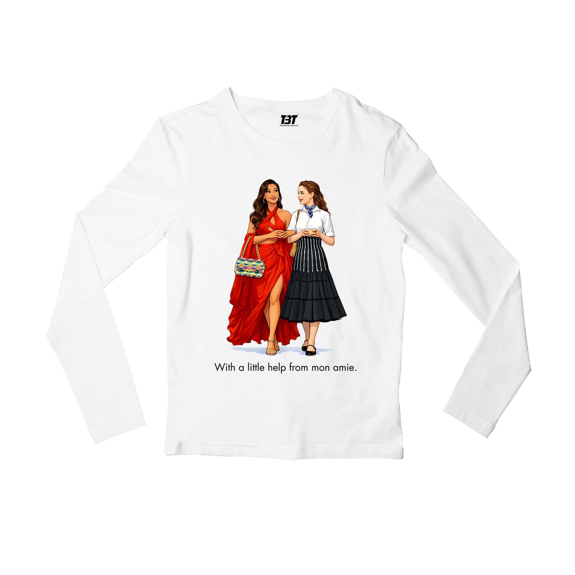 emily in paris mon amie full sleeves long sleeves tv & movies buy online united states usa the banyan tee tbt men women girls boys unisex white 