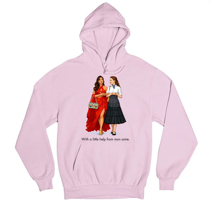emily in paris mon amie hoodie hooded sweatshirt winterwear tv & movies buy online united states usa the banyan tee tbt men women girls boys unisex baby pink 