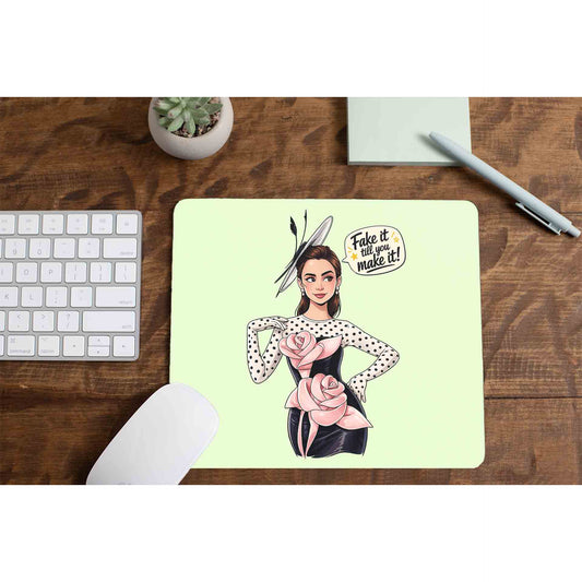 emily in paris fake it till you make it mousepad logitech large anime tv & movies buy online united states usa the banyan tee tbt men women girls boys unisex  