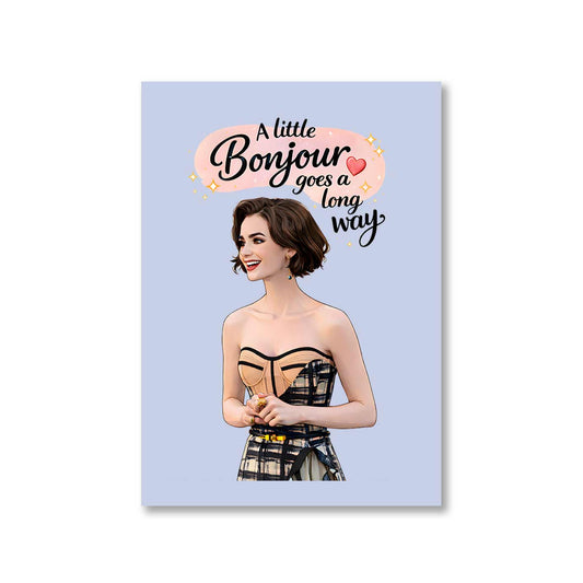 emily in paris a little bonjour poster wall art buy online united states usa the banyan tee tbt 8 x 10 