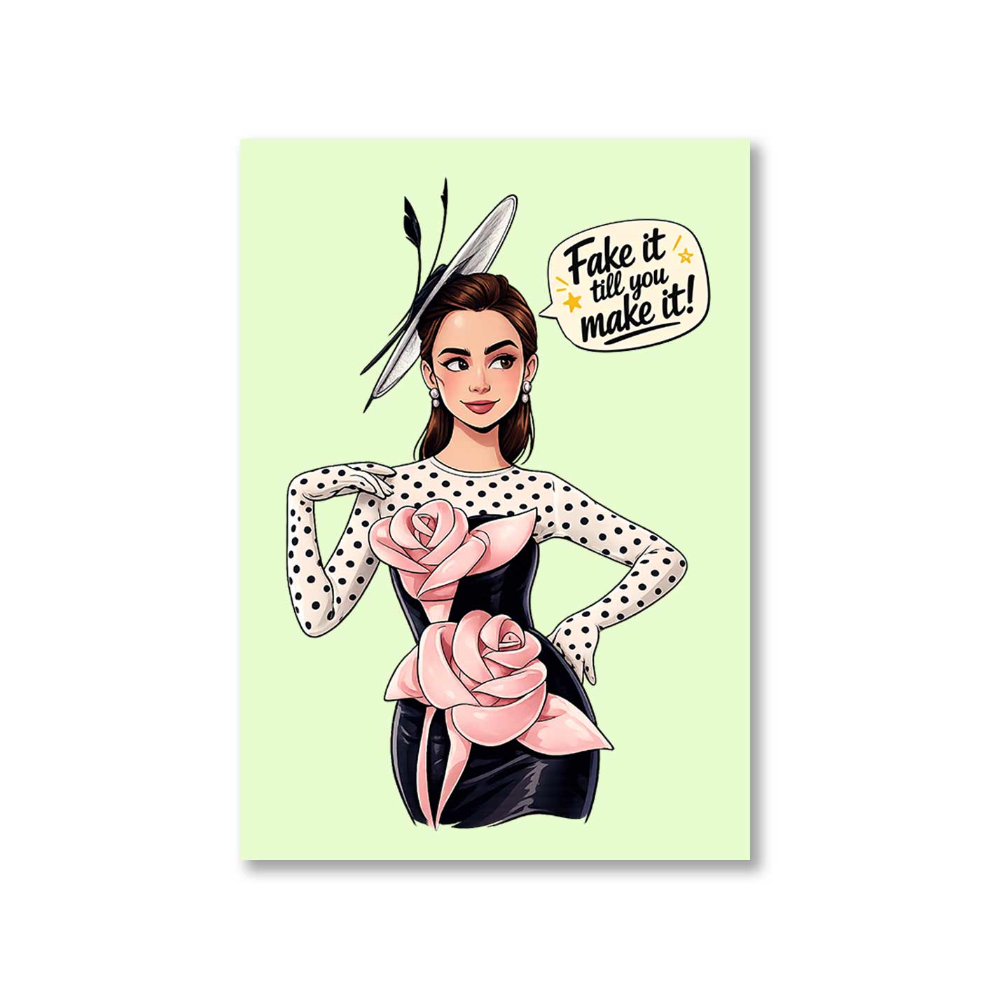 emily in paris fake it till you make it poster wall art buy online united states usa the banyan tee tbt 8 x 10 
