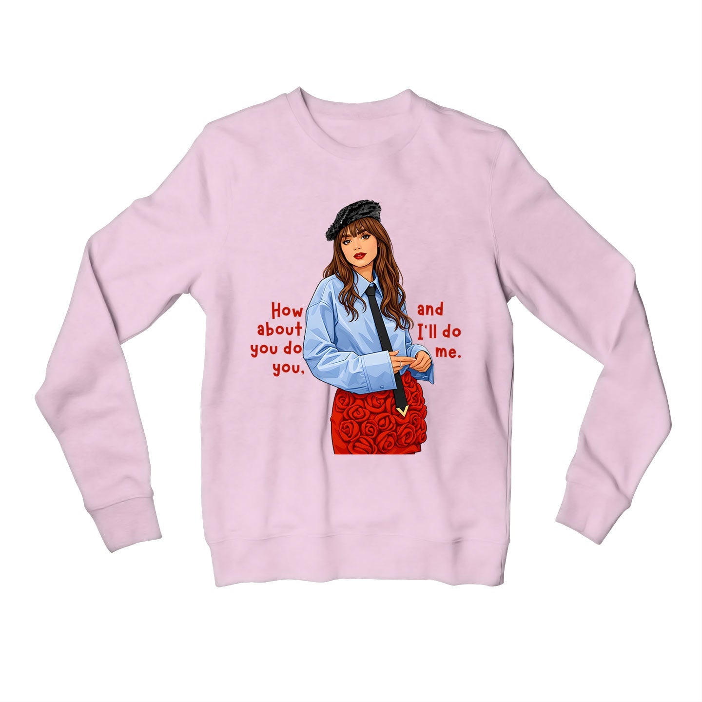 emily in paris how about you do you sweatshirt upper winterwear tv & movies buy online united states usa the banyan tee tbt men women girls boys unisex baby pink 