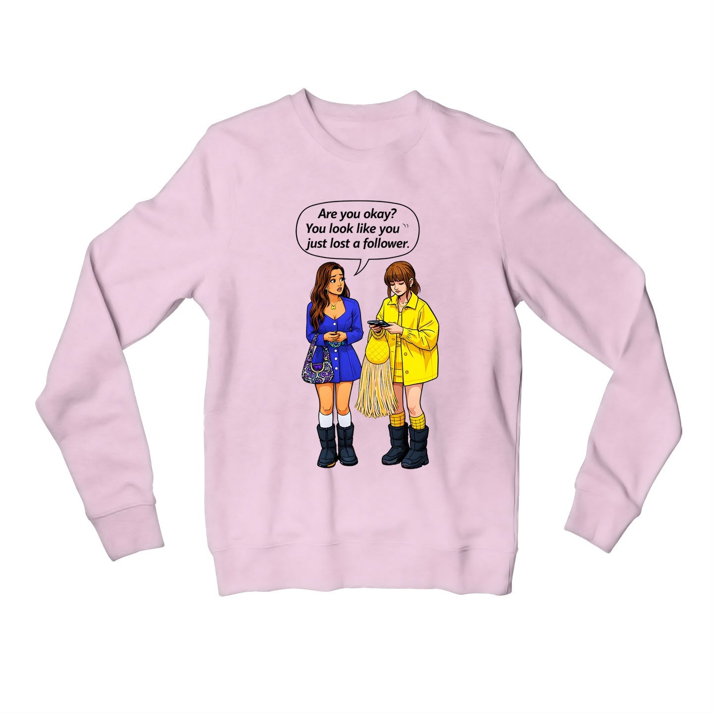 emily in paris lost a follower sweatshirt upper winterwear tv & movies buy online united states usa the banyan tee tbt men women girls boys unisex baby pink 