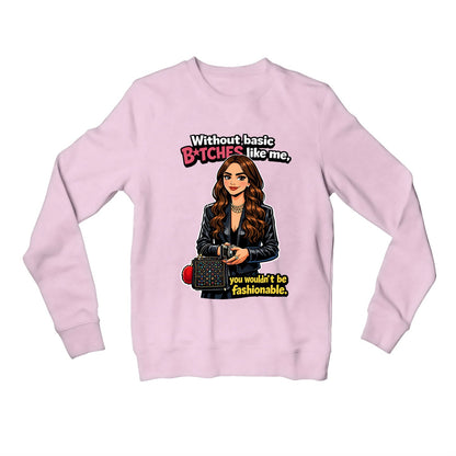 emily in paris fashionable sweatshirt upper winterwear tv & movies buy online united states usa the banyan tee tbt men women girls boys unisex baby pink 