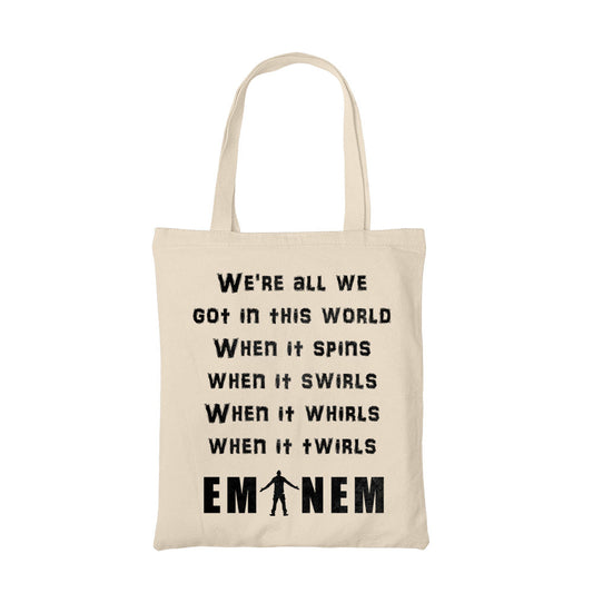 eminem mocking bird tote bag hand printed cotton women men unisex