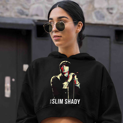 eminem the real slim shady crop hoodie hooded sweatshirt upper winterwear music band buy online india the banyan tee tbt men women girls boys unisex black