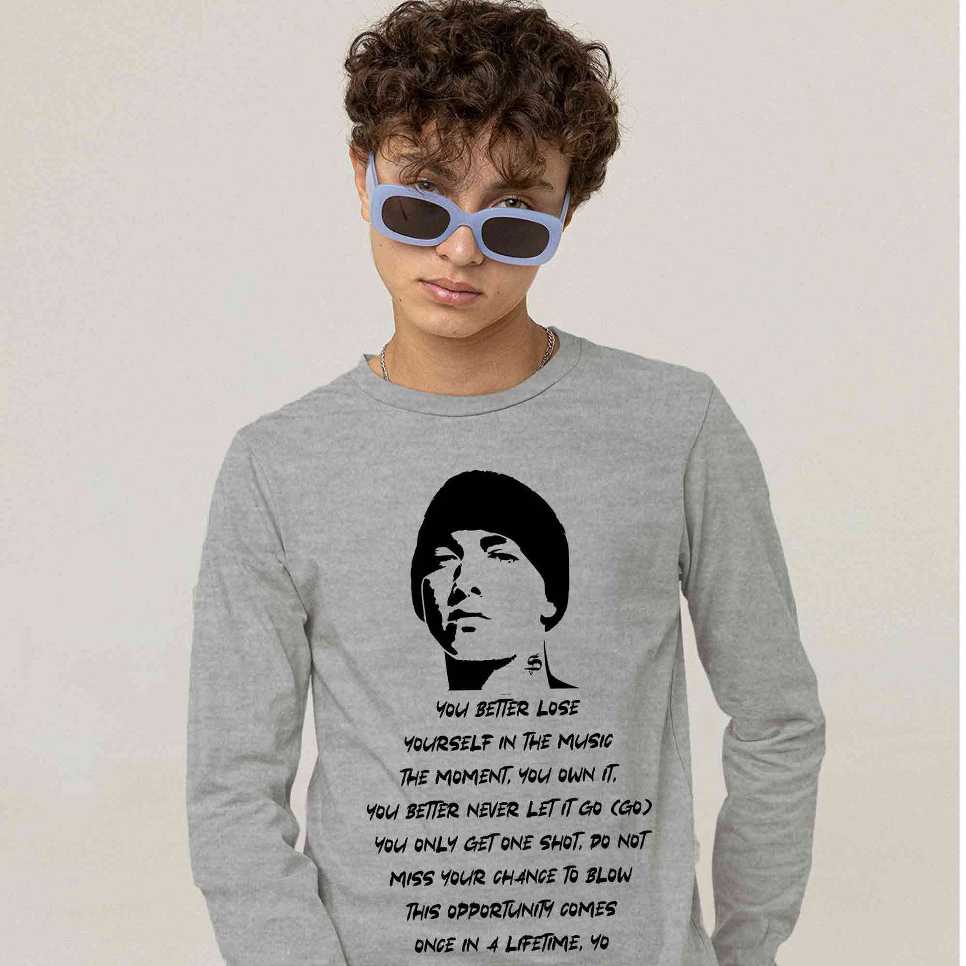 eminem lose yourself full sleeves long sleeves music band buy online india the banyan tee tbt men women girls boys unisex gray