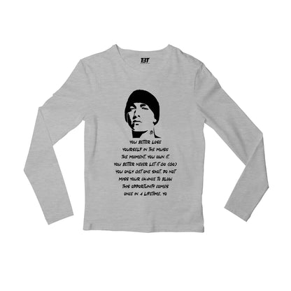 eminem lose yourself full sleeves long sleeves music band buy online india the banyan tee tbt men women girls boys unisex gray