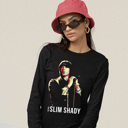 eminem the real slim shady full sleeves long sleeves music band buy online india the banyan tee tbt men women girls boys unisex black