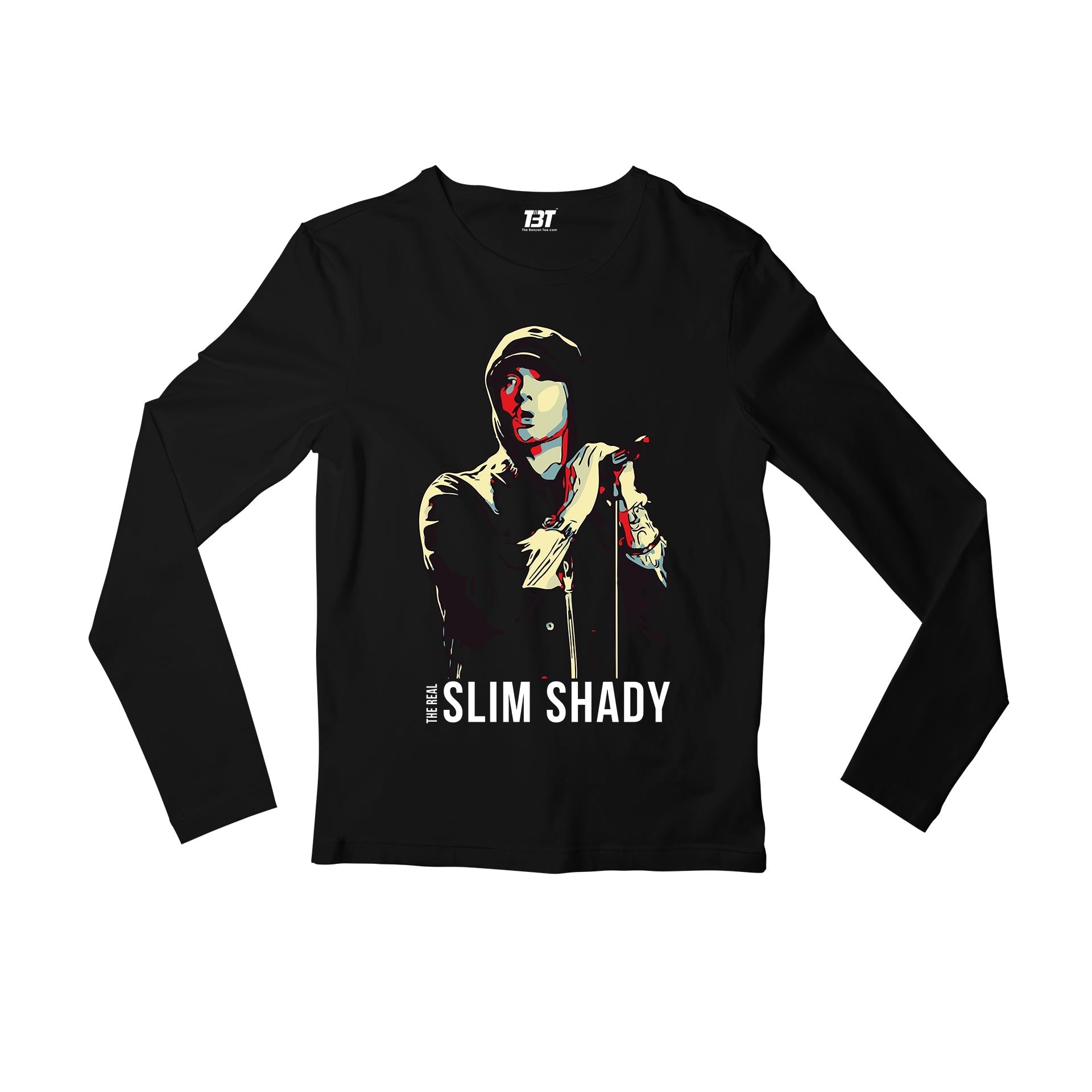 eminem the real slim shady full sleeves long sleeves music band buy online india the banyan tee tbt men women girls boys unisex black