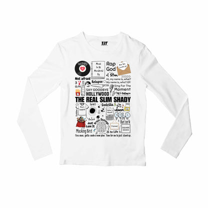 eminem shady doodle full sleeves long sleeves music band buy online india the banyan tee tbt men women girls boys unisex white