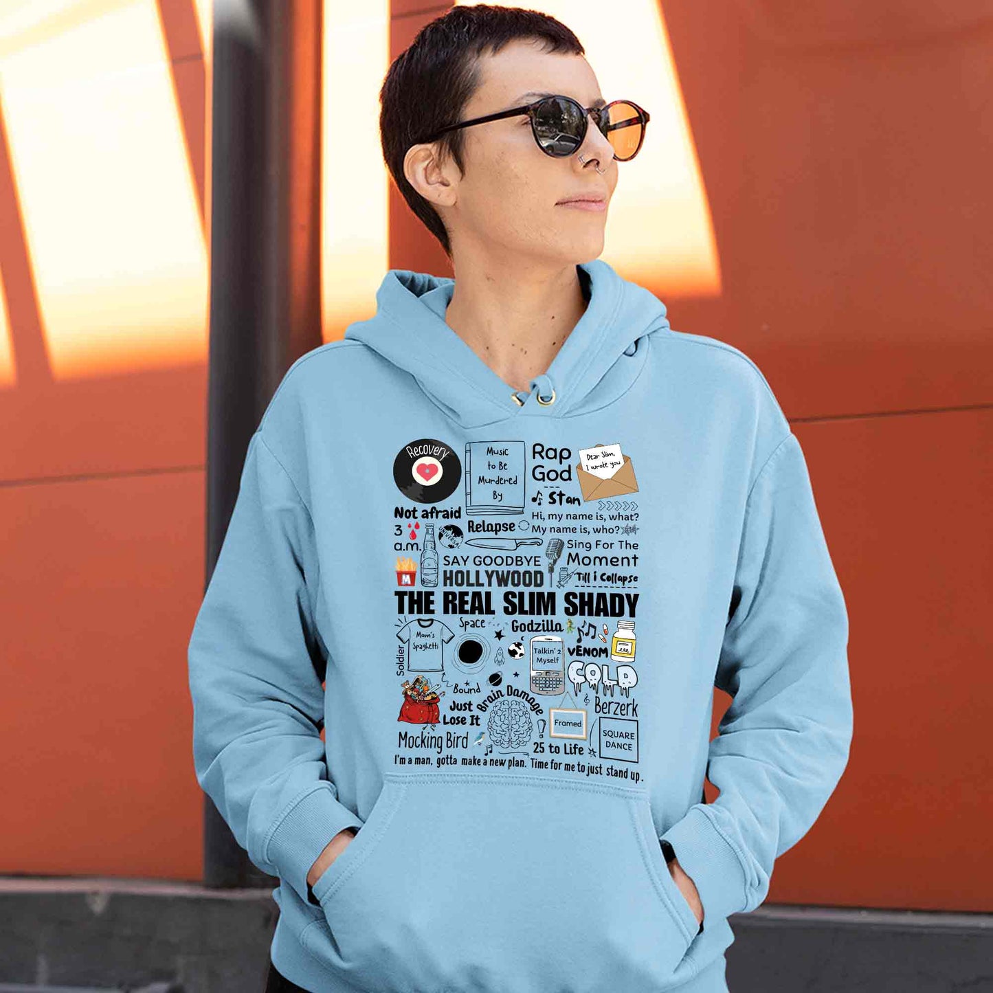 eminem shady doodle hoodie hooded sweatshirt winterwear music band buy online united states of america usa the banyan tee tbt men women girls boys unisex baby blue 