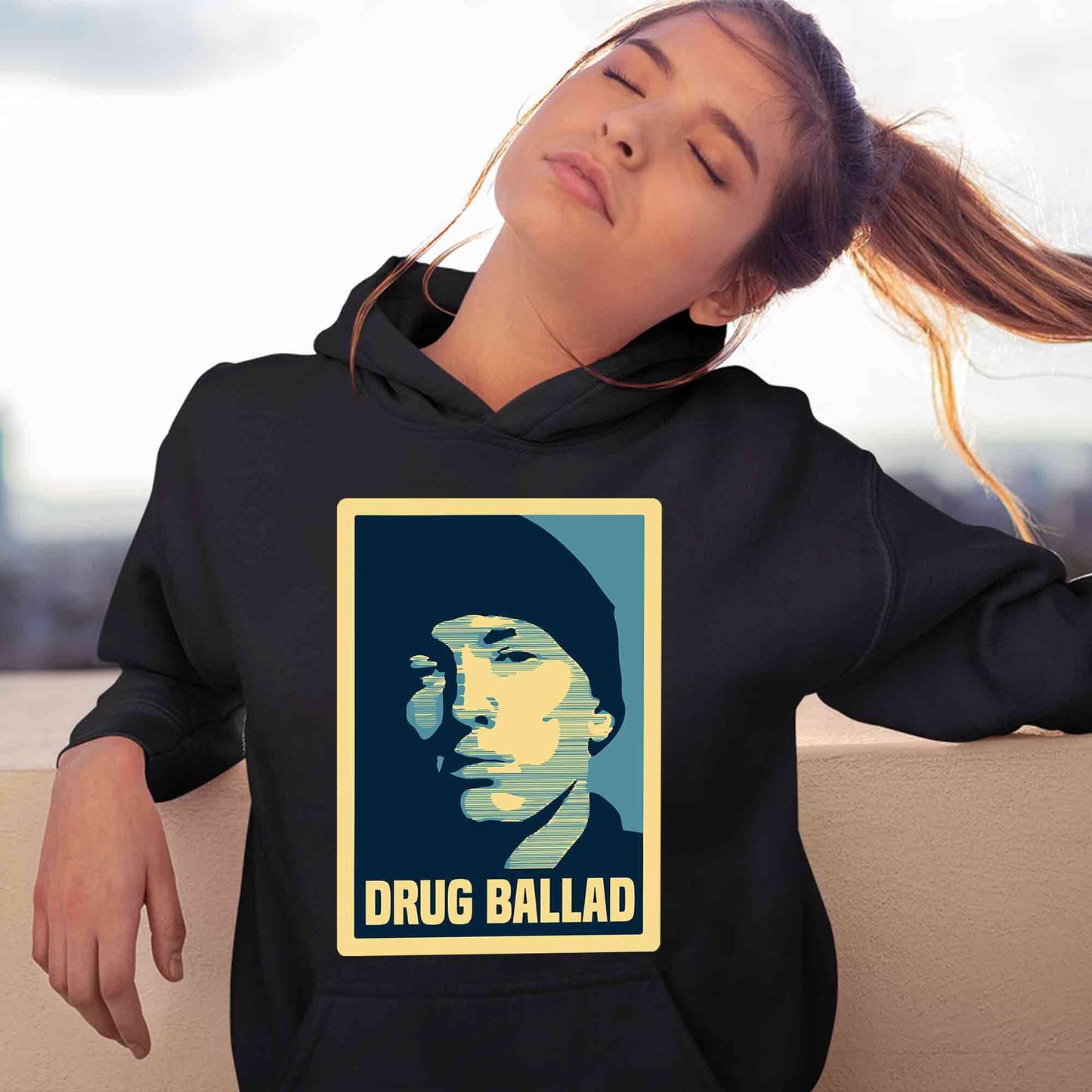 eminem drug ballad hoodie hooded sweatshirt winterwear music band buy online united states usa the banyan tee tbt men women girls boys unisex black