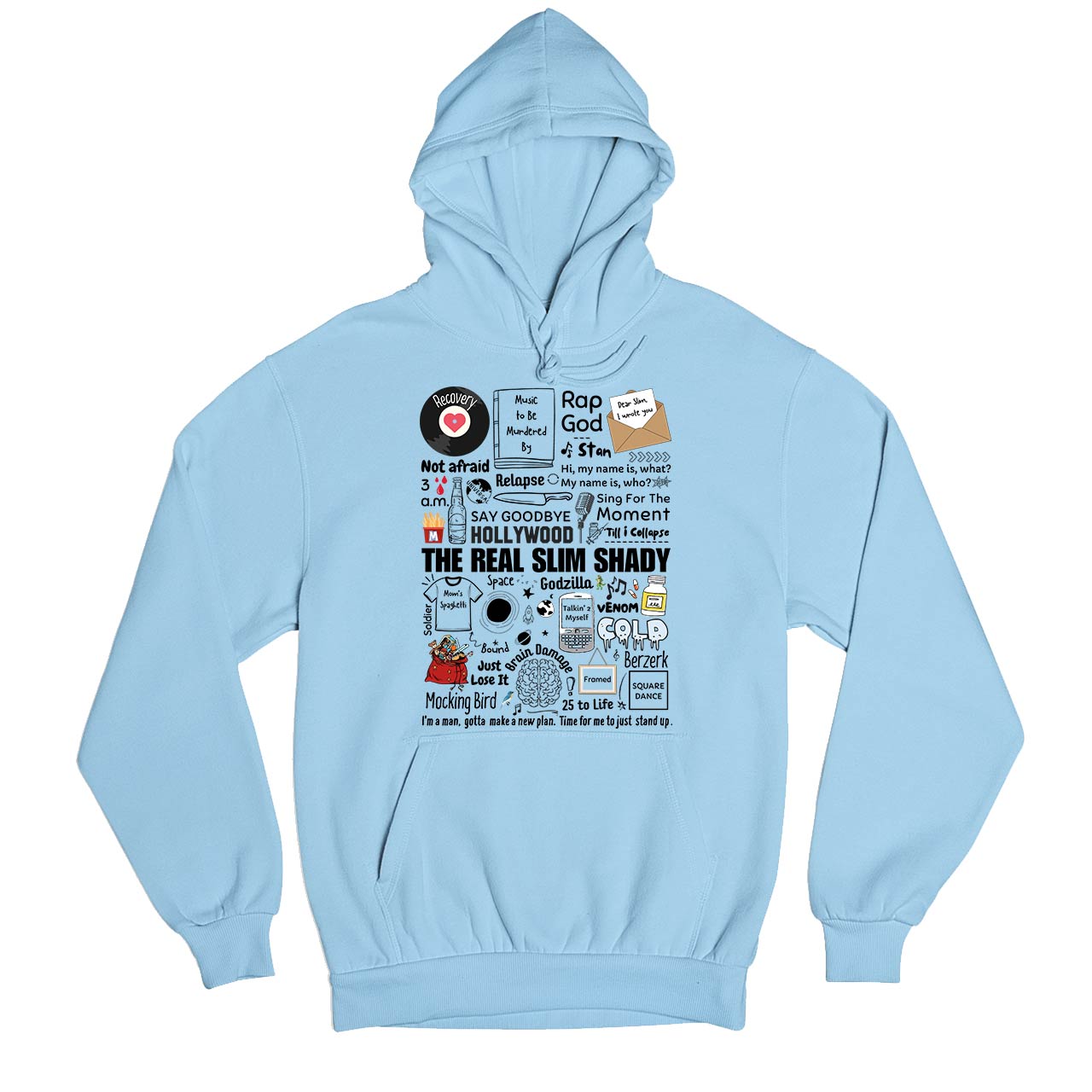 eminem shady doodle hoodie hooded sweatshirt winterwear music band buy online united states of america usa the banyan tee tbt men women girls boys unisex baby blue 