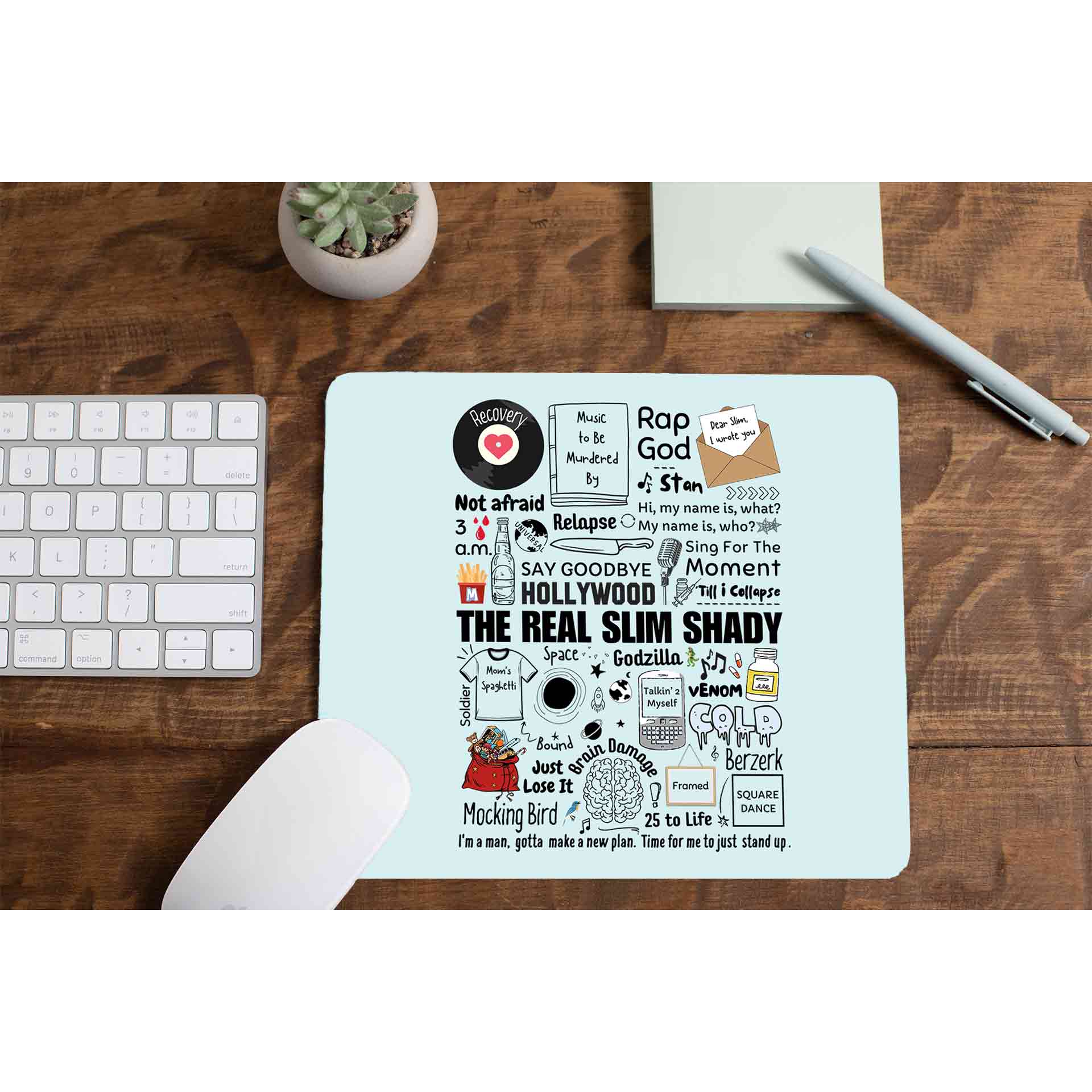 eminem shady doodle mousepad logitech large music band buy online united states of america usa the banyan tee tbt men women girls boys unisex  