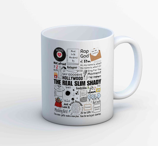 eminem shady doodle mug coffee ceramic music band buy online united states of america usa the banyan tee tbt men women girls boys unisex  