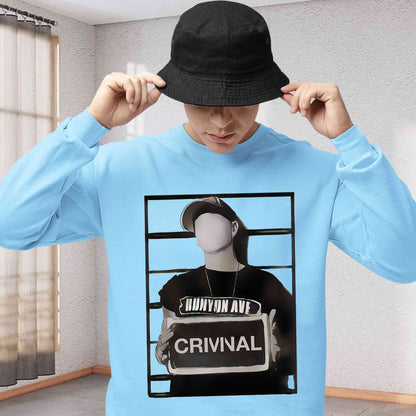 eminem criminal sweatshirt upper winterwear music band buy online united states usa the banyan tee tbt men women girls boys unisex baby blue