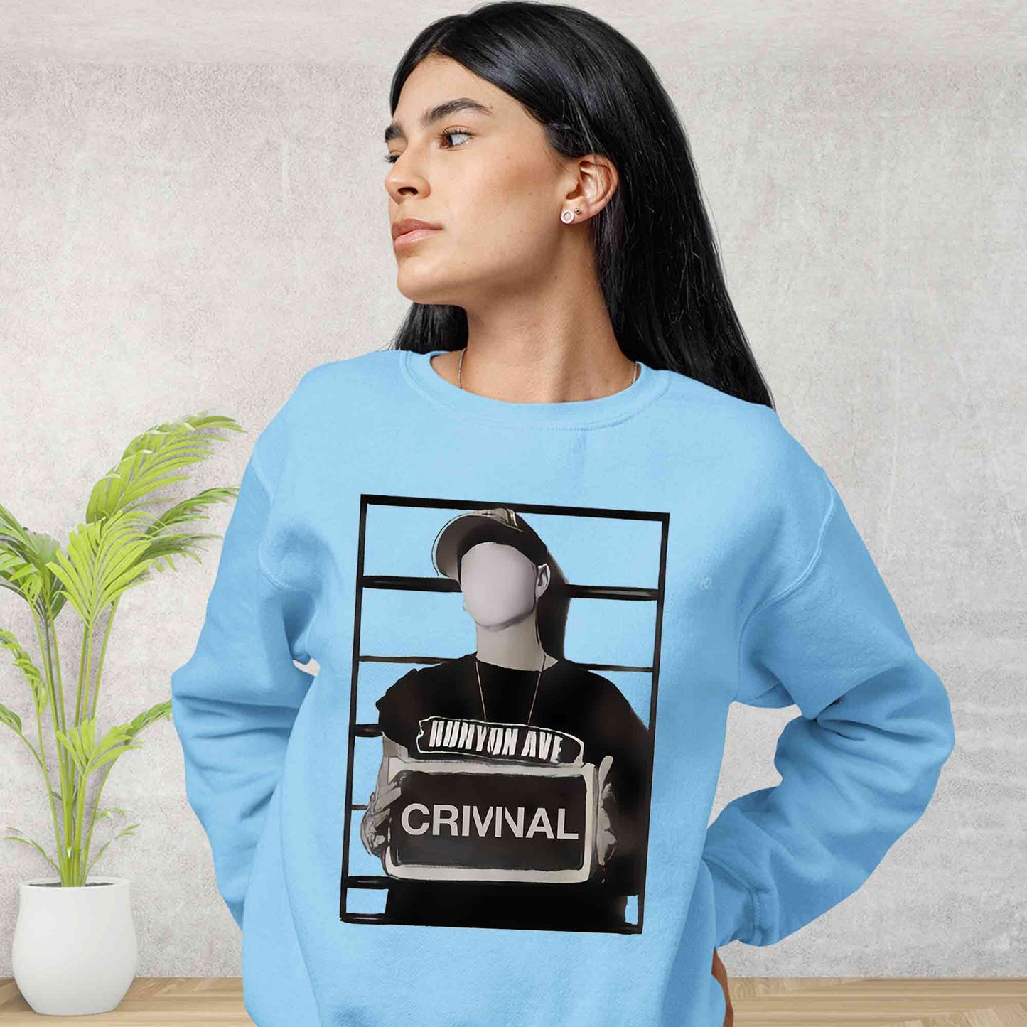 eminem criminal sweatshirt upper winterwear music band buy online united states usa the banyan tee tbt men women girls boys unisex baby blue