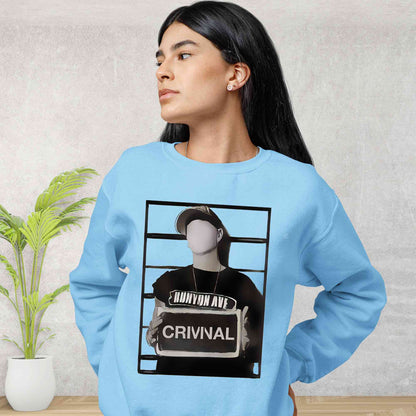 eminem criminal sweatshirt upper winterwear music band buy online united states usa the banyan tee tbt men women girls boys unisex baby blue