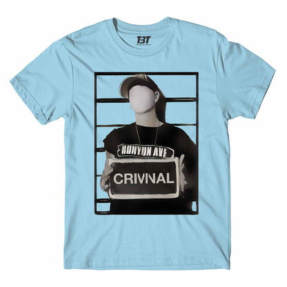 eminem criminal t-shirt music band buy online usa united states the banyan tee tbt men women girls boys unisex ocean blue