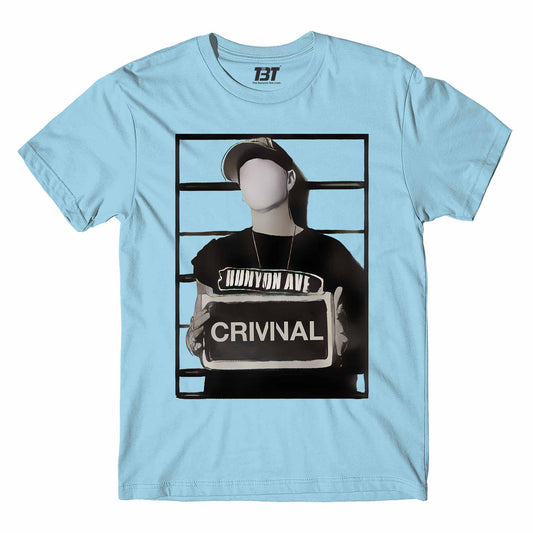 eminem criminal t-shirt music band buy online usa united states the banyan tee tbt men women girls boys unisex ocean blue