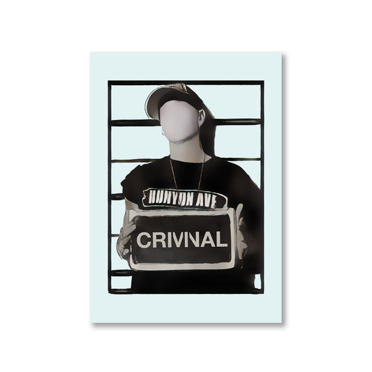 eminem criminal poster wall art buy online united states of america usa the banyan tee tbt a4