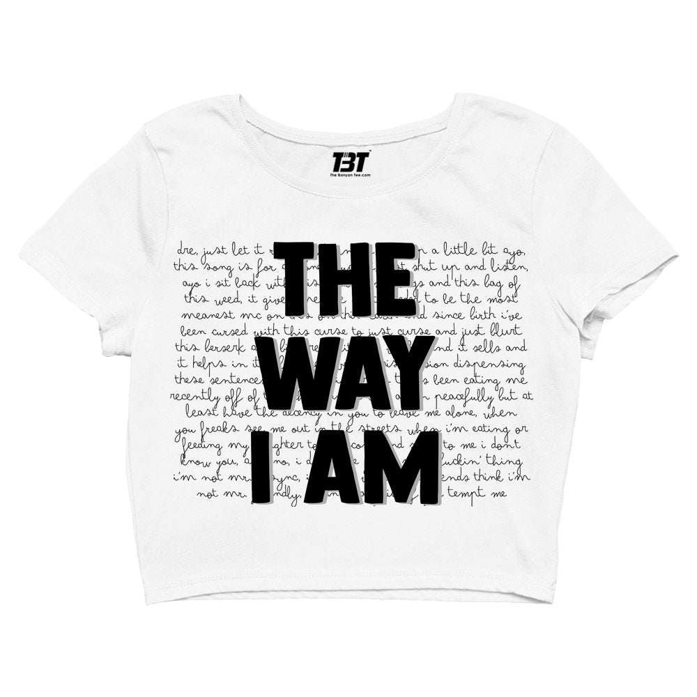 eminem the way i am crop top music band buy online united states of america usa the banyan tee tbt men women girls boys unisex Sky Blue