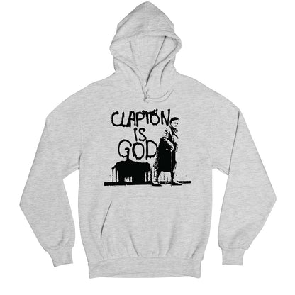 eric clapton clapton is god hoodie hooded sweatshirt winterwear music band buy online united states usa the banyan tee tbt men women girls boys unisex gray
