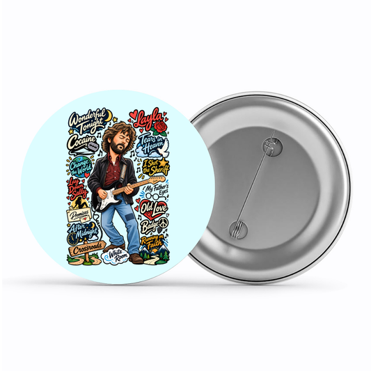 eric clapton clapton's canvas badge pin button music band buy online united states usa the banyan tee tbt men women girls boys unisex  