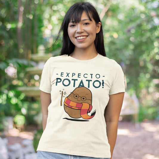 graphic expecto potato t-shirt printed graphic stylish buy online united states usa the banyan tee tbt men women girls boys unisex off white 