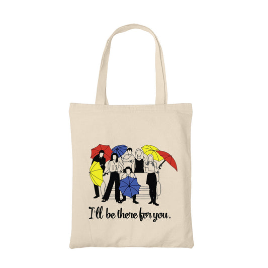friends i will be there for you tote bag hand printed cotton women men unisex