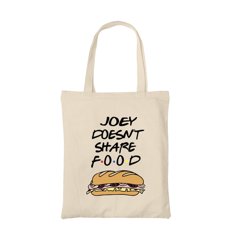 friends joey doesnt share food tote bag hand printed cotton women men unisex