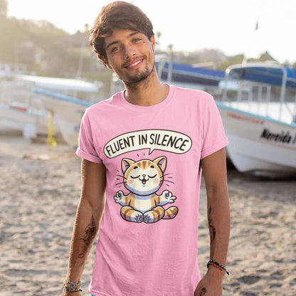 graphic fluent in silence t-shirt printed graphic stylish buy online united states usa the banyan tee tbt men women girls boys unisex flamingo 