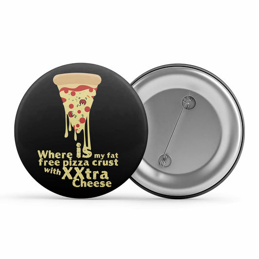 Friends Badge - Joey's Fat Free Pizza Metal Pin Button The Banyan Tee TBT