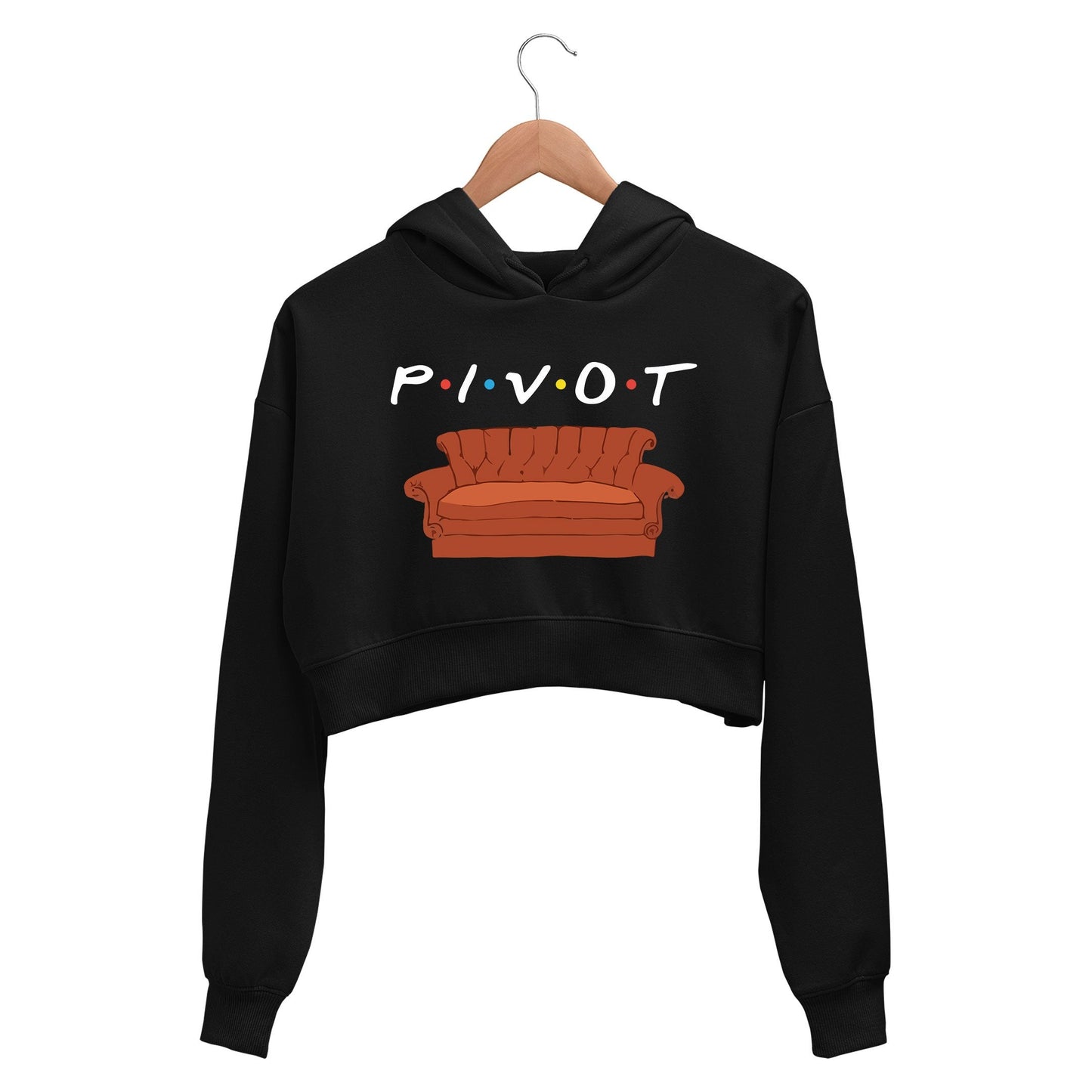 Friends Crop Hoodie - Pivot Crop Hooded Sweatshirt for Women The Banyan Tee TBT