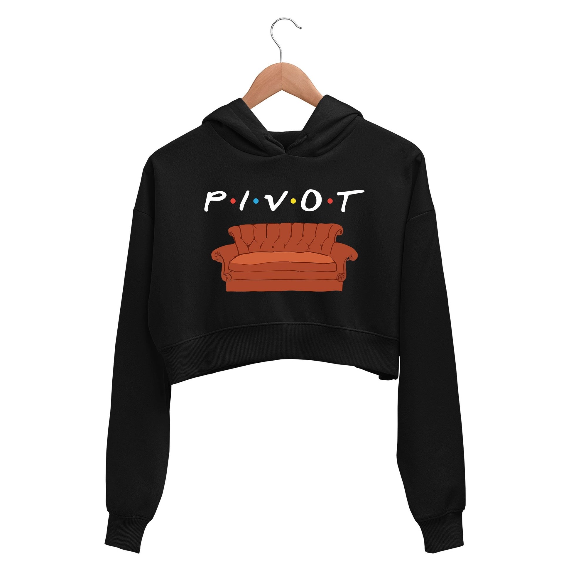 Friends Crop Hoodie - Pivot Crop Hooded Sweatshirt for Women The Banyan Tee TBT