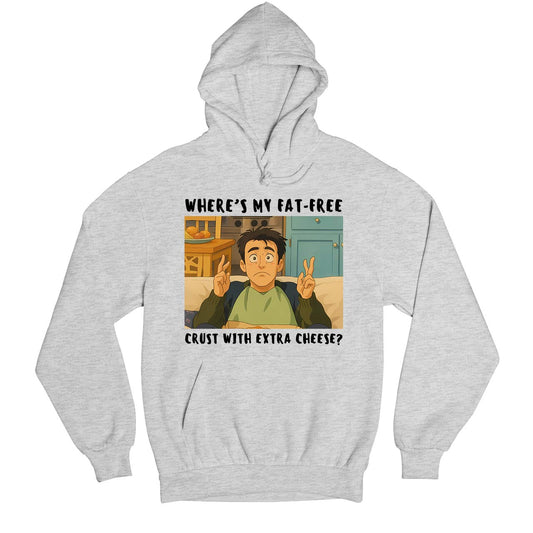 f.r.i.e.n.d.s joey's fat free pizza hoodie hooded sweatshirt winterwear tv & movies buy online united states usa the banyan tee tbt men women girls boys unisex baby pink
