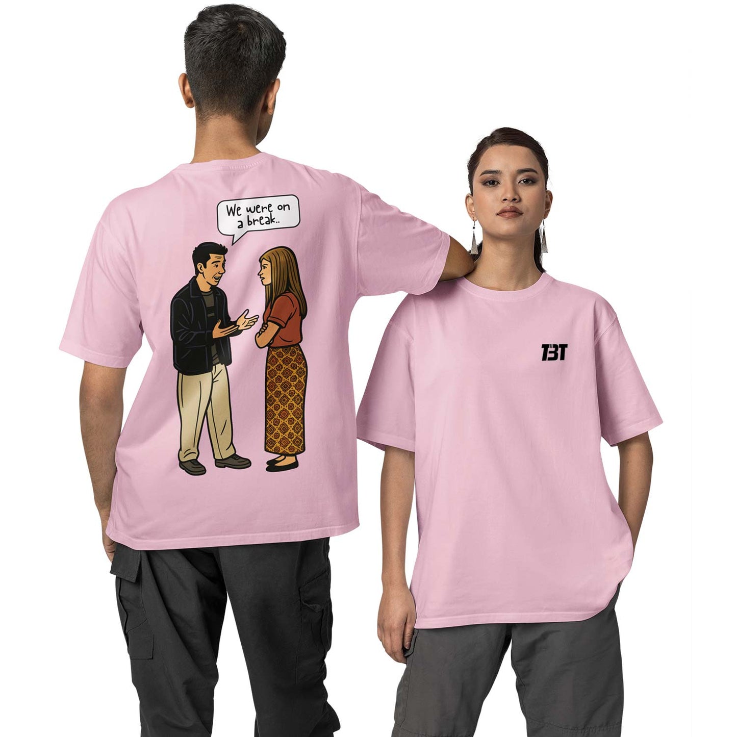 friends oversized t shirt - we were on a break tv & movies t-shirt white buy online india the banyan tee tbt men women girls boys unisex