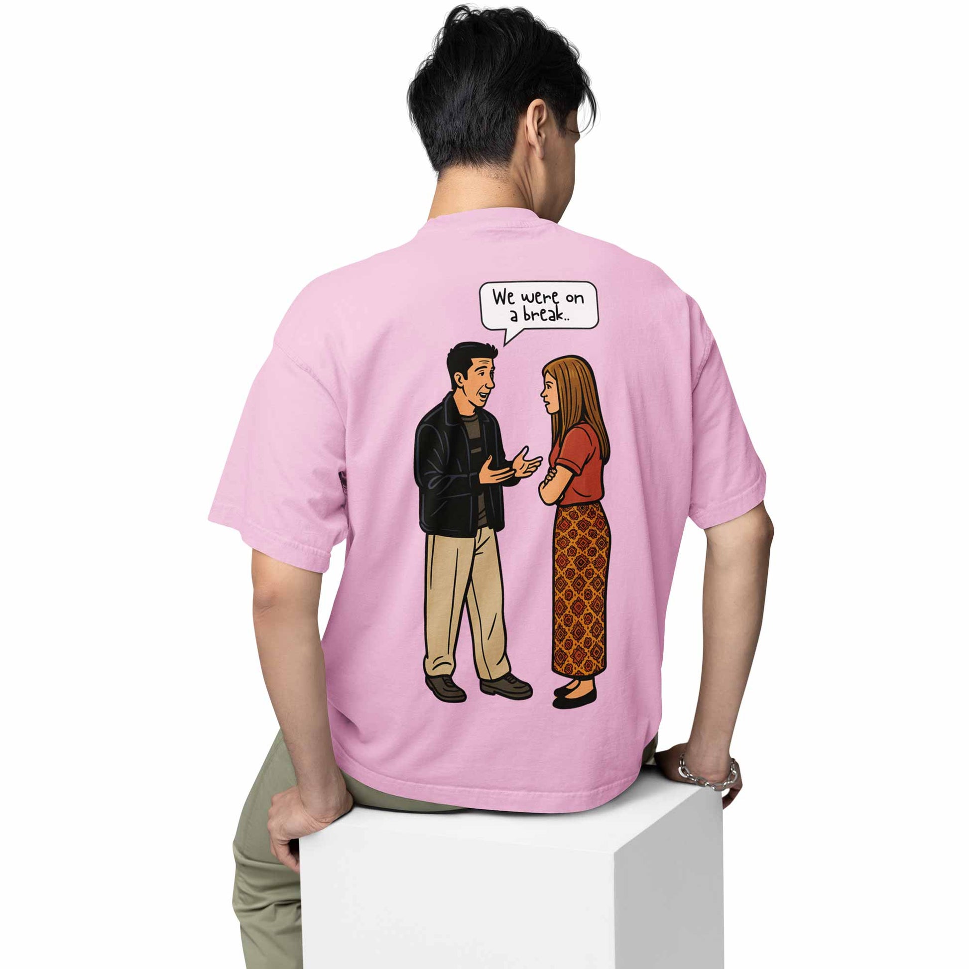 friends oversized t shirt - we were on a break tv & movies t-shirt white buy online india the banyan tee tbt men women girls boys unisex