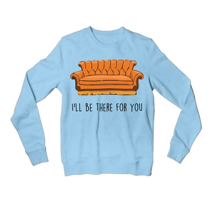 f.r.i.e.n.d.s iconic couch sweatshirt upper winterwear tv & movies buy online united states of america usa the banyan tee tbt men women girls boys unisex baby blue