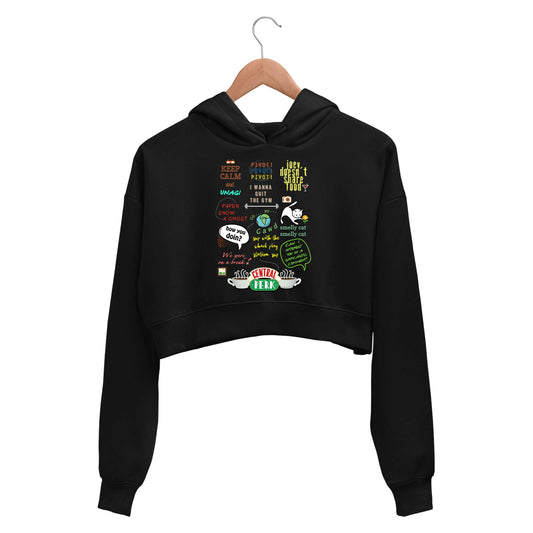 f.r.i.e.n.d.s doodle crop hoodie hooded sweatshirt upper winterwear tv & movies buy online india the banyan tee tbt men women girls boys unisex black