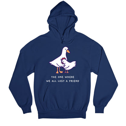 f.r.i.e.n.d.s the one where we lost a friend hoodie hooded sweatshirt winterwear tv & movies buy online united states usa the banyan tee tbt men women girls boys unisex navy
