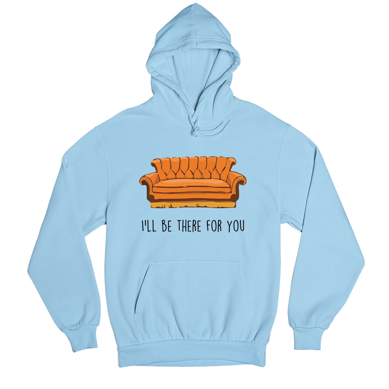 f.r.i.e.n.d.s iconic couch hoodie hooded sweatshirt winterwear tv & movies buy online united states usa the banyan tee tbt men women girls boys unisex baby blue